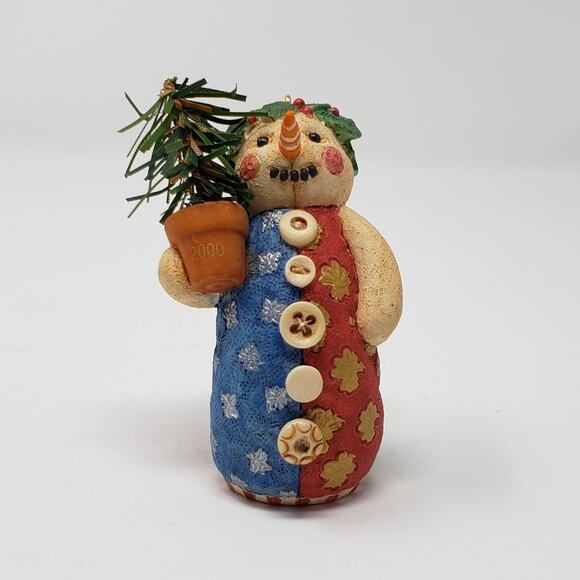 2000 hallmark snow girl Handcrafted Keepsake Holiday Christmas ornament - Picture 3 of 6